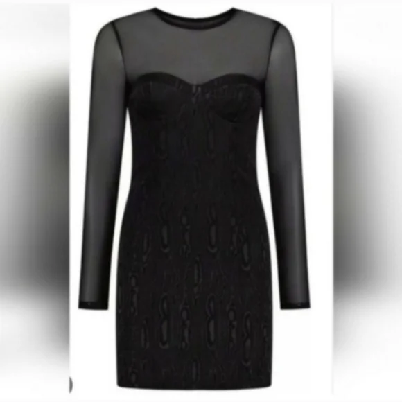 Alice + Olivia Women's Takako Crewneck Mini Dress Size 0 NWT - Picture 5 of 13